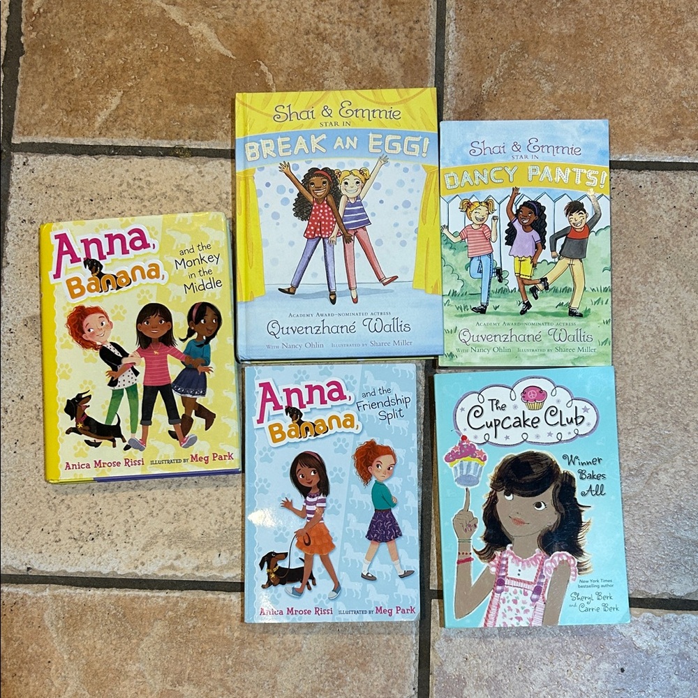 Books, 2 Hardbacks, 3 Paperbacks Anna Banana and Shai Eminem, The cupcake club - Picture 1 of 11
